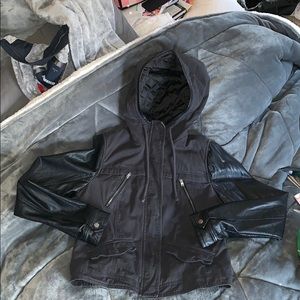 Womans Lg. Hollister Faux Leather Utility Jacket